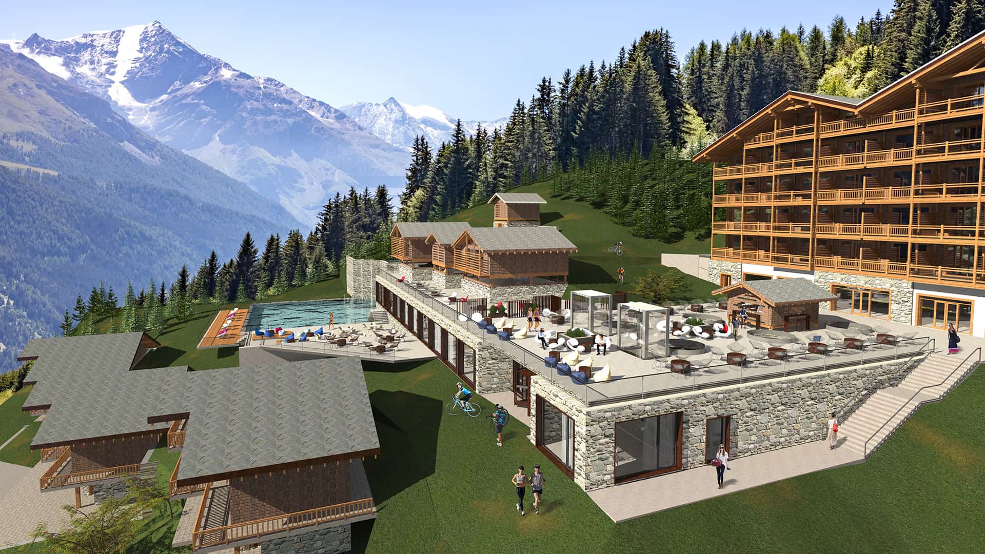Mquette Bains Thermaux et Spa Dixence Resort | Projet immobilier en Valais, Suisse