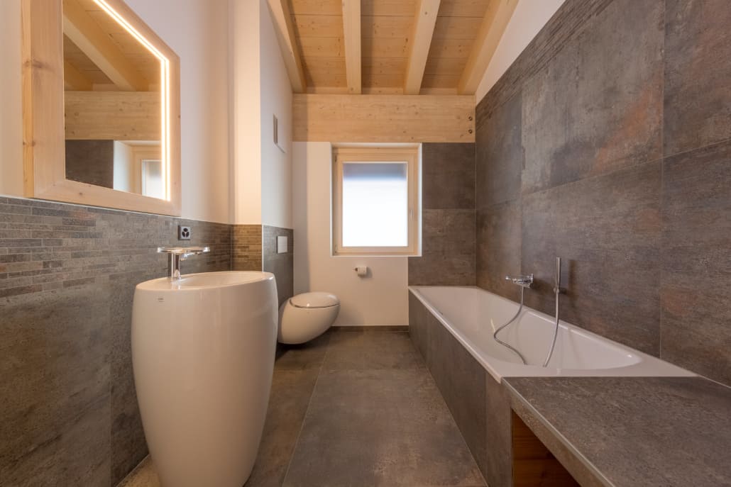 Sdb Salle de bain des chalets du complexe hôtelier Dixence Resort